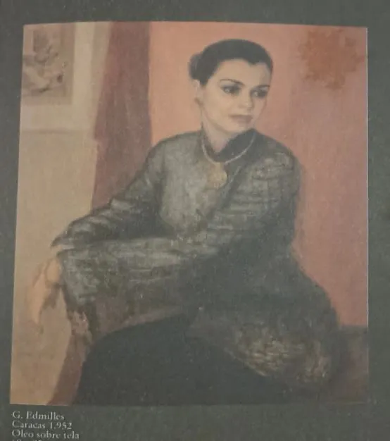Retrato al óleo de la poetisa (Caracas, 1952), el mismo que ilustra la portada de su «Autobiografía».