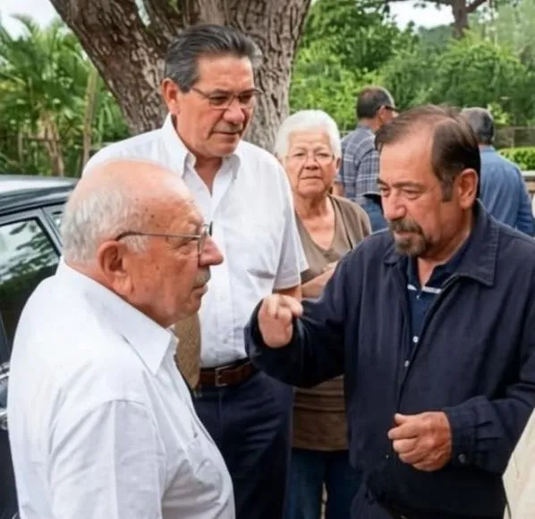 Beltrán Espinoza entre familiares y amigos.