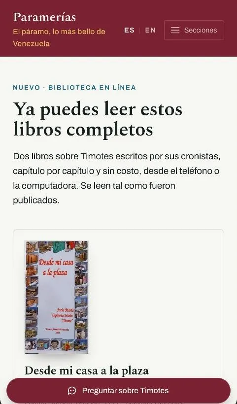 «Ya puedes leer estos libros completos»: «Desde mi casa a la plaza» y «Ecos de Mucurujún», capítulo por capítulo y sin costo.