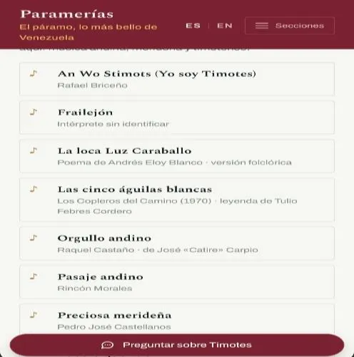 Radio Paramerías: algunas de las canciones que suenan junto a las crónicas y vivencias.
