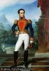 Retrato pintado de Simón Bolívar de cuerpo entero, con uniforme de gala.