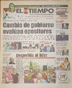 Diario El Tiempo, de Trujillo, que se repartía por todo el pueblo a los suscriptores.