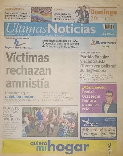 Últimas Noticias, el diario nacional que el cronista compraba cada día.