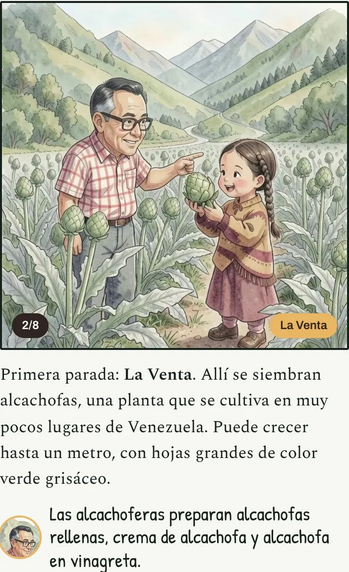Primera parada: las alcachofas de La Venta.