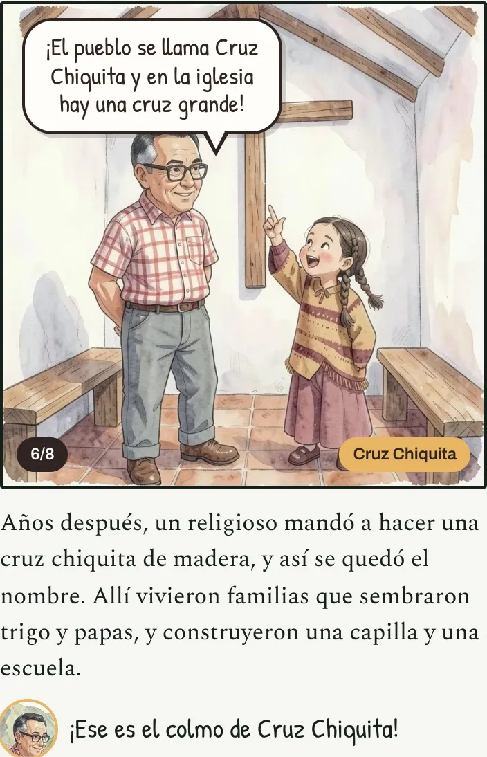 El colmo de Cruz Chiquita: en su iglesia hay una cruz grande.