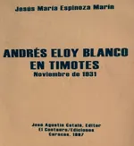 Tapa de «Andrés Eloy Blanco en Timotes. Noviembre de 1931»
